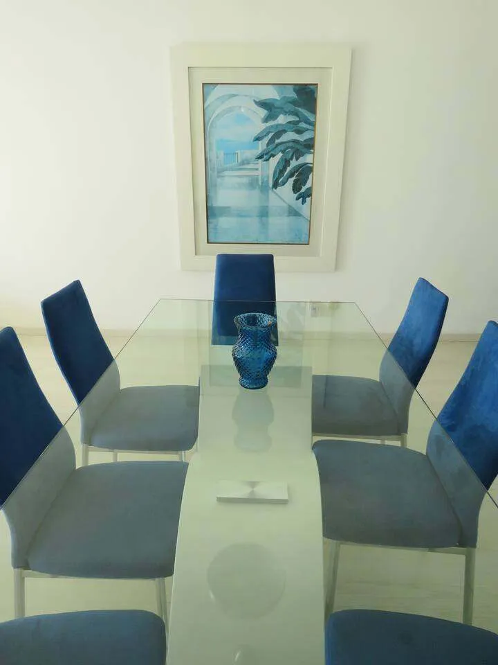 The dining area.