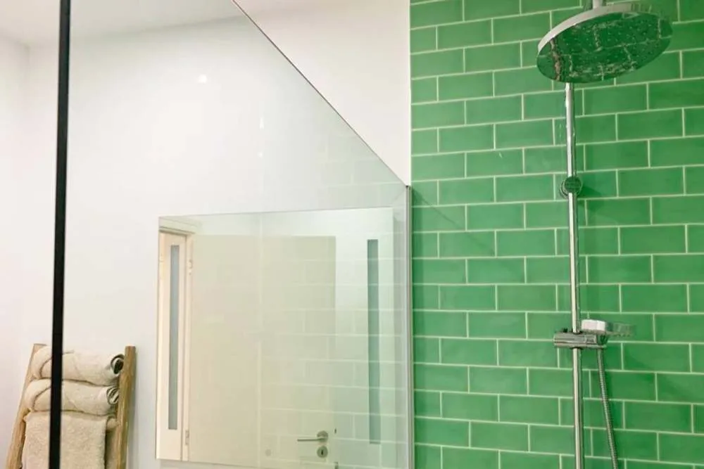 The bathroom.