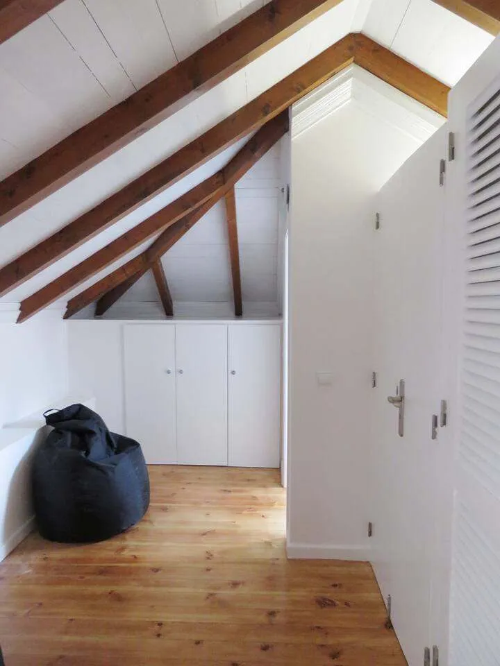 Large closet space for clothes and other possessions on the second floor as well as a chill-out space with two bean bags.